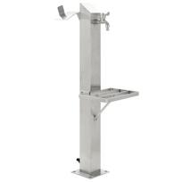 koloneles - Vandens kolonėlė sodui, 95 cm, nerūdijantis plienas (Stainless Steel), kvadratinė (Square) - 1 nuotrauka