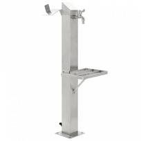 koloneles - Vandens kolonėlė sodui, 95 cm, nerūdijantis plienas (Stainless Steel), kvadratinė (Square) - 2 nuotrauka