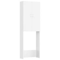spintele 25 cm - vidaXL Skalbimo mašinos spintelė, balta (White), 64 x 25.5 x 190 cm - 2 nuotrauka