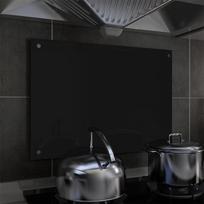 vidaXL Virtuvės sienelė 70x50 cm, juoda (Black)