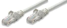 rj45 kabelis 3m - Intellinet CAT 5e UTP Patch Cable Grey 3m - 1 nuotrauka