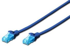 pvc tinklai - Digitus CAT 5e UTP Patch Cable Blue 3m - 1 nuotrauka