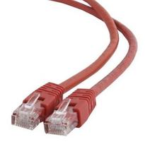 tinklo kabeliai utp cat 6 - Gembird Cable UTP Patch CAT 6 Red 1m - 1 nuotrauka