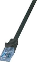 LogiLink Patch Cable Cat.6A 10GE Home U/UTP EconLine 1m Black