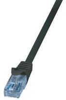 pvc tinklai - LogiLink Patch Cable Cat.6A 10GE Home U/UTP EconLine 7.5m Black - 1 nuotrauka