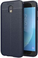 Hurtel Litchi Pattern Back Case For Samsung Galaxy J7 J730 Blue