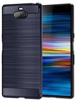 Hurtel Carbon Back Case For Sony Xperia XA3 Blue
