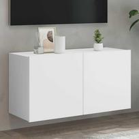 sienos stalas - DANPOL TV staliukas Prie sienos montuojama, balta (White), 80x30x41cm - 2 nuotrauka