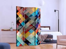 Širma Artgeist Colour Patchwork Paraventtc1551, įvairių spalvų, 135 cm x 172 cm