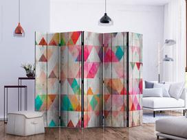 Širma Artgeist Rainbow Triangles II Paraventtc1023, įvairių spalvų, 225 cm x 172 cm