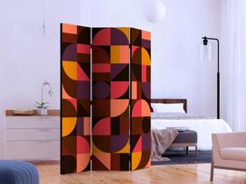 Širma Artgeist Geometric Mosaic (Red) Paraventtc0387, įvairių spalvų, 135 cm x 172 cm