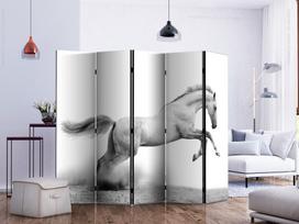 Širma Artgeist White Gallop II Paraventtc1988_Os, įvairių spalvų, 225 cm x 172 cm
