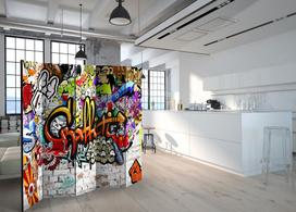 Širma Artgeist Colourful Style Paravent660, įvairių spalvų, 225 cm x 172 cm