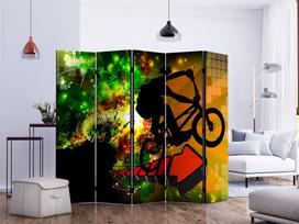 Širma Artgeist Bicycle Tricks II, įvairių spalvų, 225 cm x 172 cm