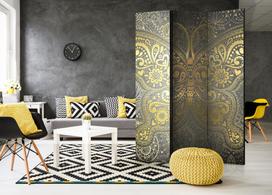 Širma Artgeist Golden Butterfly Paravent93, įvairių spalvų, 135 cm x 172 cm
