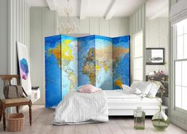 Širma Artgeist World Classic Map, įvairių spalvų, 225 cm x 172 cm