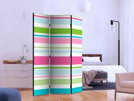 Širma Artgeist Bright Stripes Paraventtc0680, įvairių spalvų, 135 cm x 172 cm