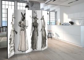 Širma Artgeist Chic Zoo II, įvairių spalvų, 225 cm x 172 cm
