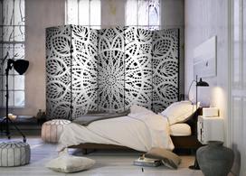 Širma Artgeist White Mandala II, įvairių spalvų, 225 cm x 172 cm