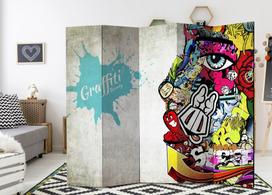 Širma Artgeist Graffiti Beauty Paravent663, įvairių spalvų, 225 cm x 172 cm