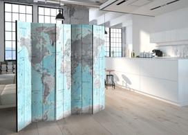 Širma Artgeist Wooden Travels, įvairių spalvų, 225 cm x 172 cm