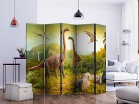 Širma Artgeist Dinosaurs Ii, įvairių spalvų, 225 cm x 172 cm