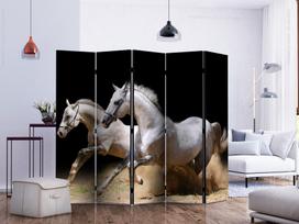 Širma Artgeist Galloping Horses On The Sand II Paraventtc1967_Os, įvairių spalvų, 225 cm x 172 cm
