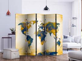 Širma Artgeist Map Of The World - Sun And Sky II, įvairių spalvų, 225 cm x 172 cm