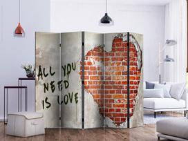 Širma Artgeist Love Is All You Need II Paraventtc1961, įvairių spalvų, 225 cm x 172 cm