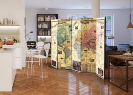 Širma Artgeist Nouvelle Carte Du Monde Paravent274, įvairių spalvų, 225 cm x 172 cm
