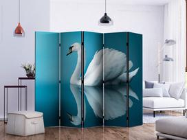 Širma Artgeist Swan - Reflection II Paraventtc1965, įvairių spalvų, 225 cm x 172 cm