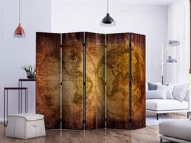 Širma Artgeist World On Old Map II, įvairių spalvų, 225 cm x 172 cm