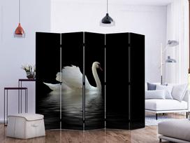 Širma Artgeist Swan (Black And White) II Paraventtc1969, įvairių spalvų, 225 cm x 172 cm
