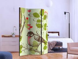 Širma Artgeist Bird And Lilies Vintage Pattern Paraventtc0974, įvairių spalvų, 135 cm x 172 cm
