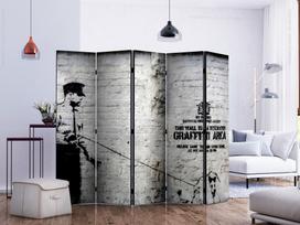 Širma Artgeist Banksy - Graffiti Area II Paraventtc1229, įvairių spalvų, 225 cm x 172 cm