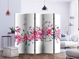 Širma Artgeist Flowers And Butterflies II Paravent1436J, įvairių spalvų, 225 cm x 172 cm