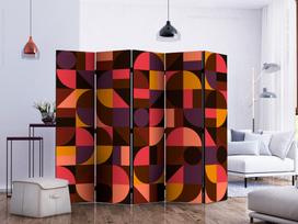 Širma Artgeist Geometric Mosaic (Red) II Paravent0069_5Cz_J, įvairių spalvų, 225 cm x 172 cm