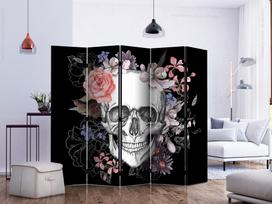 Širma Artgeist Skull And Flowers II Paraventtc1972_Os, įvairių spalvų, 225 cm x 172 cm