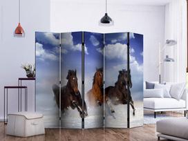 Širma Artgeist Horses In The Snow II, įvairių spalvų, 225 cm x 172 cm