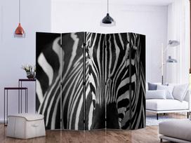 Širma Artgeist White With Black Stripes II, įvairių spalvų, 225 cm x 172 cm