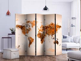 Širma Artgeist World In Brown Shades Ii, įvairių spalvų, 225 cm x 172 cm