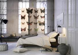 Širma Artgeist Retro Style: Butterflies Paravent1029, įvairių spalvų, 135 cm x 172 cm