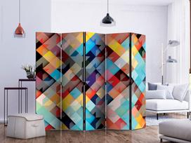 Širma Artgeist Colour Patchwork II Paravent0064_5Cz_J, įvairių spalvų, 225 cm x 172 cm