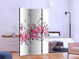 Širma Artgeist Flowers And Butterflies Paravent1435, įvairių spalvų, 135 cm x 172 cm