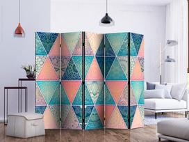 Širma Artgeist Oriental Triangles II Paraventtc0809, įvairių spalvų, 225 cm x 172 cm