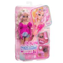 barbes priedai - Lėlė su priedais Mattel Barbie Dream Besties Malibu, HYC21, 30 cm - 3 nuotrauka