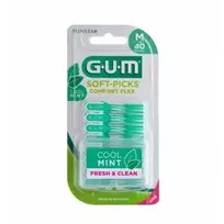 gum dantu sepetelis soft - GUM Soft-Picks Comfort Flex, Medium Mint tarpdančių šepetėlis, 40 vnt. - 2 nuotrauka