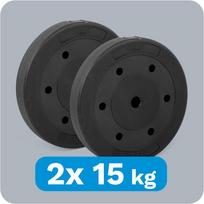 svarmenu rinkinys - vidaXL Hantelių Rinkinys 30 kg - 5 nuotrauka