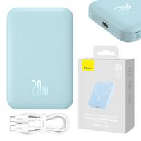 power bank baseus - Baseus Magnetic Mini 6000mAh 20W MagSafe (balta) - 2 nuotrauka