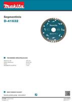betono pjovimo diskai 125 - Deimantinis segmentinis pjovimo diskas sausam pjovimui Makita D-41632 125 mm - 2 nuotrauka